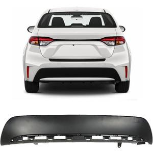 Matte Black Rear Bumper Lower Molding Trim Cover Replacement for Corolla LE XLE 2020 2021