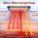 Cordless Sciatica Pain Relief Devices - 660nm 850nm Near Infrared Red Light Therapy Belt Lower Back with Heating Soothing Vibration, Support to 50" Waist, Auto Off, 1H Run Time
