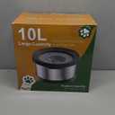 UPSKY Dog Water Bowl No Spill 10L Stainless Steel, 2.6 Gallon Large Capacity Spill-Proof Dog Bowls, Non-Slip Slow Drinking Anti-Splash Bowl for Large Messy Drinkers, No Mess Indoor/Outdoor Use, Gray (Grey)