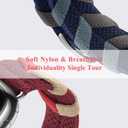 2 x VUTOT Compatible with Apple Watch Band 38mm 40mm 41mm 42mm 44mm 45mm 49mm for Women Men, Soft Braided Polyamide Yarn Wristband Adjustable Sport Strap for iWatch Series 9 Ultra SE 8 7 6 5 4 3 2 1 (Black)