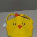 Small Woven Storage Basket with Handle, Cute Cartoon Chick Baskets for Gift Empty, Cotton Rope Storage Basket for Toy Organizer