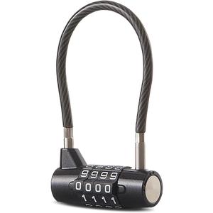 Combination Lock Cable Lock with 4 Digits Cabinet Lock with 7" Cable Length Twist 3.5" Length Durable Cable Ideal for lockers, Gym, Toolbox, Case Small Size Short Cable (7")