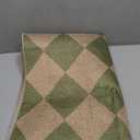 Lahome Colette Checkered Green Runner Rug, 2x8 Carpet Runners for Hallway 8ft Non Slip Entryway Rug, Farmhouse Checkerboard Non Shedding Kitchen Mats for Floor Laundry Corridor