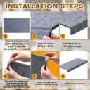 Maxdot 4 Pcs Wire Rack Covers 40 × 16 Inch Felt Gray Shelf Covers for Wire Shelving Shelf Liners 0.35 Inch Thick Removable Shelves Covering for Pantry Store Kitchen Removable Closet Office 40 × 16 Inch, Gray, 4