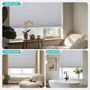 Joydeco No Tools No Drill Window Blinds for Indoor Windows, Blackout Shades Cellular Shades Cordless, No Drill Blinds for Windows, Window Shades for Home, Bedrooms, Doors (White, 35.5" W x 64" H)