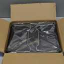 2 Pcs Cabinet Organizer ShelfStackable Kitchen Counter Shelves, Spice Rack,Countertop OrganizersBlack Plastic Storage Shelves Rack for MakeupBathroom, CupboardDeskPantry Organization