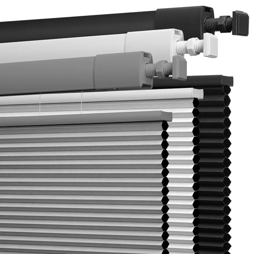 Boolegon No Drill No Tools Cellular Shades Top Down Bottom Up Honeycomb Blinds Blackout Cordless Window Blinds Easy to Install Cellular Shade for Windows,Blackout-Light Gray,Custom Size