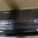 Logitech MK345 Wireless Keyboard and Mouse Combo with Palm Rest, 2.4 GHz USB Receiver, Compatible with PC, Laptop, Black