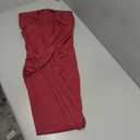 Memoriesea Women's Elegant Sleeveless Deep V Neck Bodycon Party Evening Gown Maxi Dress, Color: Burgundy, Size Small
