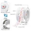 2 x VUBOJO Double Sided Tape Heavy Duty - Dustproof & Easy-Peel Liner- Nano Double Sided Adhesive Tape - Clear Mounting Tape Picture Hanging Adhesive Strips (16.5FT)