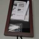 Verani 8.5 x15 Pin Display Case with Real Glass Door Frame Bracket for Military Medals, Beach Tags, Jewelry Pins, Pin Gift, Insignia Ribbons, Pin Enthusiast Collectibles, Mahogany