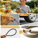 Garden Hose 100 FT, Non-Expanding Water Hose, Ultra-Light & Flexible, Burst-Resistant, Kink-Free, High-Pressure Garden Hose All-Weather Use for Lawns, Gardens, and Outdoor Cleaning (Gray)