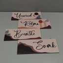 ONIZHITY 4 Pcs Boho Bathroom Decor with Relax Soak Unwind Breathe Relaxing Quotes Bohemian Wooden Hanging Wall Art Farmhouse Abstract Decoration for Bedroom Living Room Office (10X4 Inch)