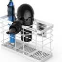 Hair Tool Organizer, Curling iron stands, Bathroom Organizer Basket Hair Supplies Organizer Storage Hair Dryer Holder- Wall Mount No Drilling (White)