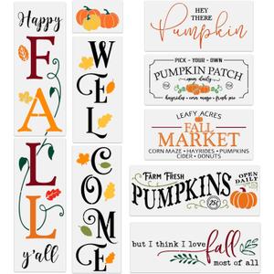Fall Stencils for Painting on Wood Reusable Pumpkin Stencil Thanksgiving Drawing Templates Large Welcome/Happy Fall YAll Porch Sign