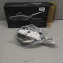 MsMk 7 inch Small Egg Nonstick Frying Pan with Lid, Eggs Omelette Burnt also Non stick, Scratch-resistant, Induction Skillet, Oven Safe to 700F Pan for Cooking, Dishwasher Safe