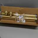 Gold Curtain Rods for Windows 48 to 84 Inches Adjustable Decorative 1 Inch Diameter Single Window Curtain Rod Set with Classic Finials, Gold Finishing (28"-88")