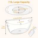 7.5L Ice Buckets for Parties 2 Pcs, Upgraded Thickened Acrylic Ice Bucket Set with 2 Scoops,Large Clear Beverage Tub, Champagne Bucket and Drink Bucket for Wine,Beer,Cocktails and Mimosa Bar Supplies