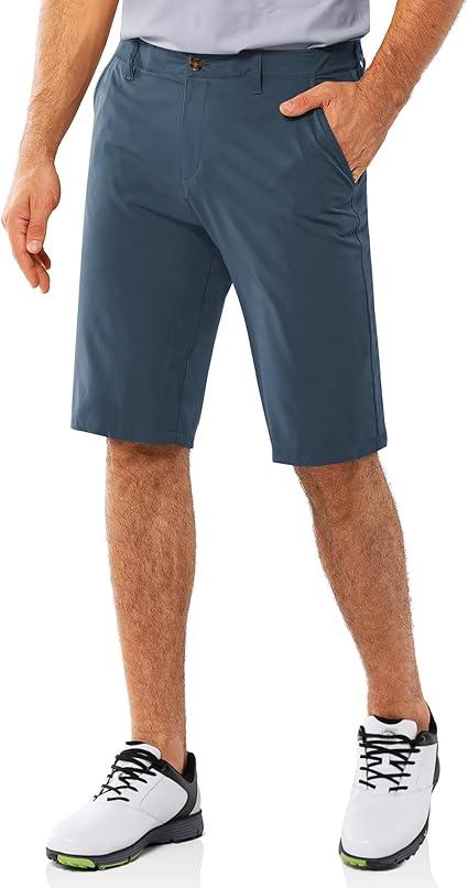 33,000ft Men's Golf Shorts Dry Fit, Lightweight Quick Dry Golf Stretch Shorts with Pockets 11" Inseam for Travel Casual Size 42