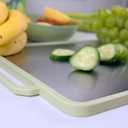 Stainless steel cutting board double sided with Wheat Straw PP & Grater. MYLLENE large size16X12". Food grade. Easy to clean. Durable. Eco-friendly