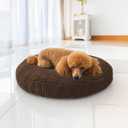 Muddy MatCloud K-9 Bed for Dogs & Cats, Soft & Relaxing Donut Dog Bed, Chenille Material, Removable Cover, Washable & Dryer SafeBrown Medium(35'x35')