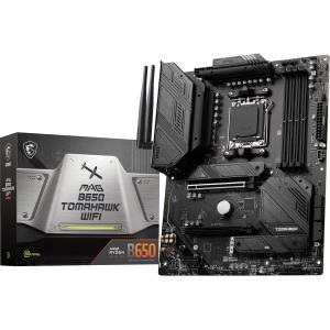 MSI MAG B650 Tomahawk WiFi Gaming Motherboard (AMD Ryzen 9000/8000/7000 Series Processors, AM5, DDR5, PCIe 4.0, M.2, SATA 6Gb/s, USB 3.2 Gen 2, HDMI/DP, Wi-Fi 6E, Bluetooth 5.3, 2.5Gbps LAN, ATX)