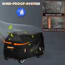 Upgraded Mobility Scooter Storage Cover, 600D Heavy Duty Scooter Weather Cover, Mobility Scooter Cover with Waterproof Strip, Anti-UV, Water Resistant - 77" x 29" x 47"
