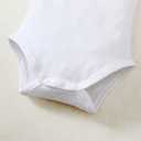 LYSMuch Baby Girls Ruffle Sleeves Bodysuit Infant Solid Color Top Jumpsuit (White)