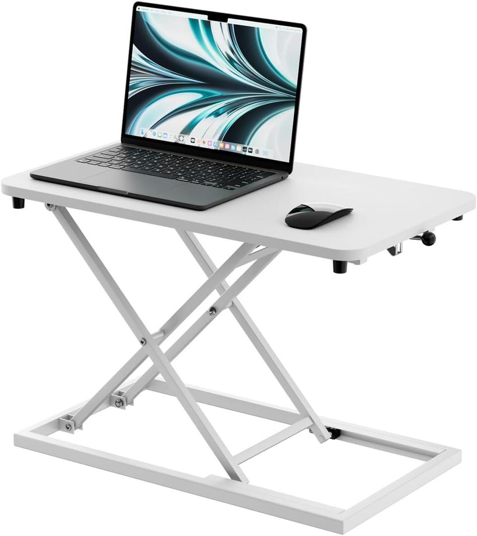 Lift Keyboard and Mouse Riser, Stand Up Desk Riser Adjustable Table for Ergonomic Sit Stand Workstations.(White)