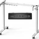 SHW Premium Electric Standing Desk Frame  Height Adjustable Motorized Base for 40" to 72" Table Tops, Smooth Lift Sit-Stand Frame for Home or Office, White