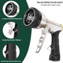 FANHAO Garden Hose Nozzle, 100% Heavy Duty Metal Water Hose Nozzle Sprayer with 7 Spray Patterns, High Pressure Hand Sprayer with Ergonomic Handle for Watering Plants & Lawns, Washing Cars & Pets