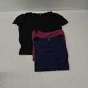 Huukeay 3 Pack Women's Deep V Neck Shirts, Cotton Short Sleeves Slim Fitted Top Going Out Summer Tight T-Shirt Tee (Medium)