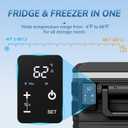 12V Refrigerator Electric Cooler 68QT for Car&Camping with Wheels,Black, 68 Quart