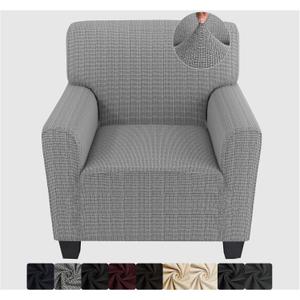 ZNSAYOTX Chair Slipcovers with Arms for Living Room High Stretchy Spandex Pet Friendly Armchair Furniture Protection Covers (Black and White, Chair) (Small)