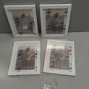 KINLINK 5x7 Picture Frame White Set of 4, Wooden Photo Frames Matted 4x6 with Plexiglass for 4x6 with Mat or 5x7 without Mat for Table and Wall Display