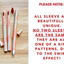 Peaches & Cream Apple Pencil 2nd Generation Protective Sleeve Cover Grip, Apple Pencil Case, Magnetic Charging Compatible and Double Tap, Cow Print Swirl, Unique, Boho Neutral Pink