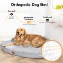 Dog Bed Medium Sized Dogs - Orthopedic Egg-Crate Memory Foam with Removable Washable Cover, Waterproof Pet Bed Couch with Non-Slip Bottom for Large Dog, Grey