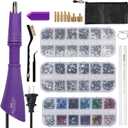 Maxmartt Hotfix Applicator Tool, DIY Hot Fix Rhinestone Setter, Quick Heating Hot Fix Wand Rhinestone, DIY Applicator Embellishment Tools, for Setting Rhinestones and Beads (Purple)