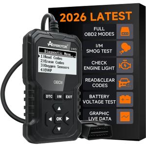OBD2 Scanner, V410 Car Scanner Diagnostic Tool: Engine Fault Code Reader Scan Tool with Live Data/Freeze Frame for All OBDII Cars After 1996,Black