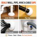 Duct Seal Putty, 12 Pack, Moldable Gap Filler for Wall & Pipe Gaps, Non-Hardening, Blocks Drafts, for HVAC Openings & Electrical Entry Holes, Seal Compound, 30g Each