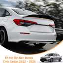 Rear Spoiler fit for Honda Civic 11th Gen Sedan 2022 2023 2024 2025 2026,Rear Trunk Spoiler Wing Lip,Car Exterior Rear Body Part Molding Cover Trim,ABS,Glossy Black