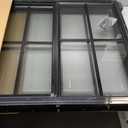 WRISIN 2 Pack Shed Windows 24" W x 27" H Flush Mount, Black Household Windows for Playhouses, Barns, Chicken Coop
