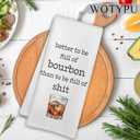 Bourbon Gifts Kitchen Bar Towels, Bourbon Gifts for Women Men Dish Tea Towel, Whiskey Lover Gifts Decorative Hand Towels for Kitchen Bar Cart Decor, 16x24 Inch