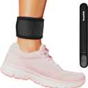 5 x Ankle Band for Fitbits & Smartwatches, Softwear Ankle Band (Device not Included) (Black)(Medium)