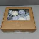 Ling's moment Fake Flowers Box, Faux Artificial Greenery Stems Foam Roses Gardenia Silk Eucalyptus Fabic Flower for Centerpieces Bouquet Wedding Vase Decorations, Dusty Blue & White, Grand Combo