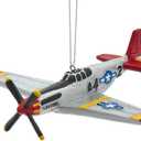 Kurt Adler 4.75-Inches Resin Tuskegee Airplane Ornament