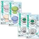 Steripod Clip-On Toothbrush Protector Exclusive Multi Color, 2 Count (Pack of 4)
