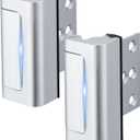 2 Pack Home Security Door Lock,Childproof Door Reinforcement Lock,with 3" Stop Withstand 800 lbs,for Inward Swing Doors,Night Kids Safety Metal Flip Lock Deadbolt Latch (Silver)