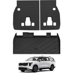 3W Cargo Liner & Backrest Mats for Kia Carnival Hybrid & Gas 2025-2027