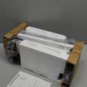 Set of 2 Industrial Touch Control Table Lamps with 2 USB Ports and AC Outlet - 3-Way Dimmable Black Bedside Lamp Nightstand Desk Lamps for Bedroom Living Room, Amber Glass Shade & 2 LED Bulbs Included